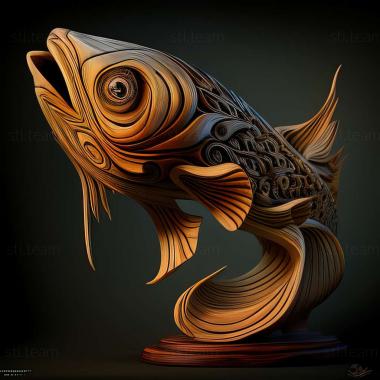 3D model Loricarihty fish (STL)